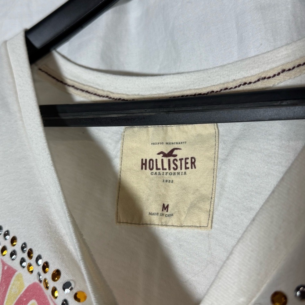 Rare Hollister Y2K‎ White SoCal Music Festival Coastal Tee Size Medium - Picture 2 of 7